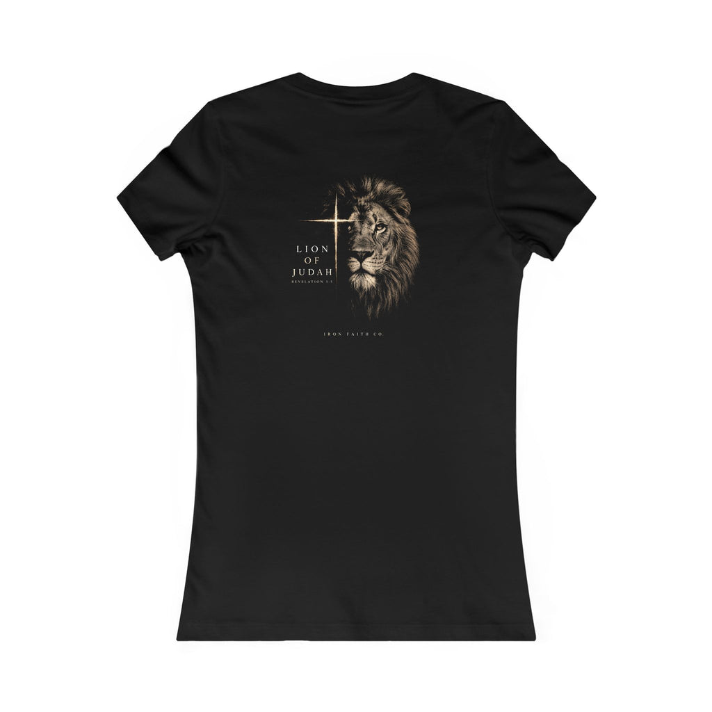 Lion of Judah Women's Fitted Tee – Back Print