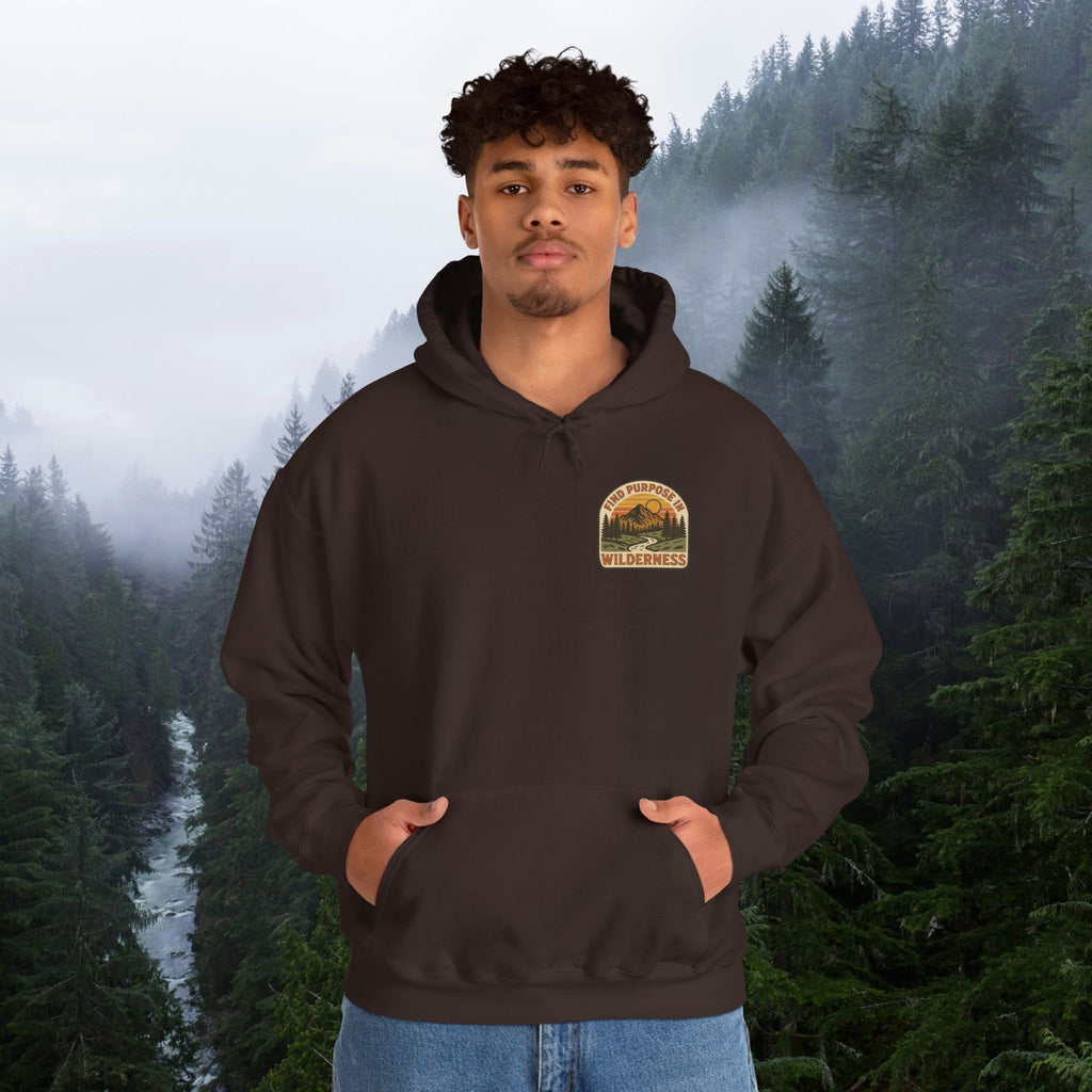 Find purpose in wilderness | Iron Faith Co. | Comfortable Heavy Blend Sweatshirt