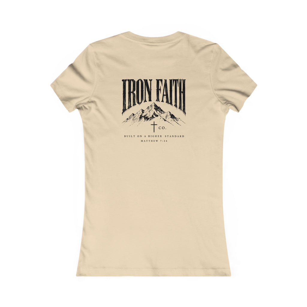 Built on a Higher Standard Women's Fitted Tee – Back Print
