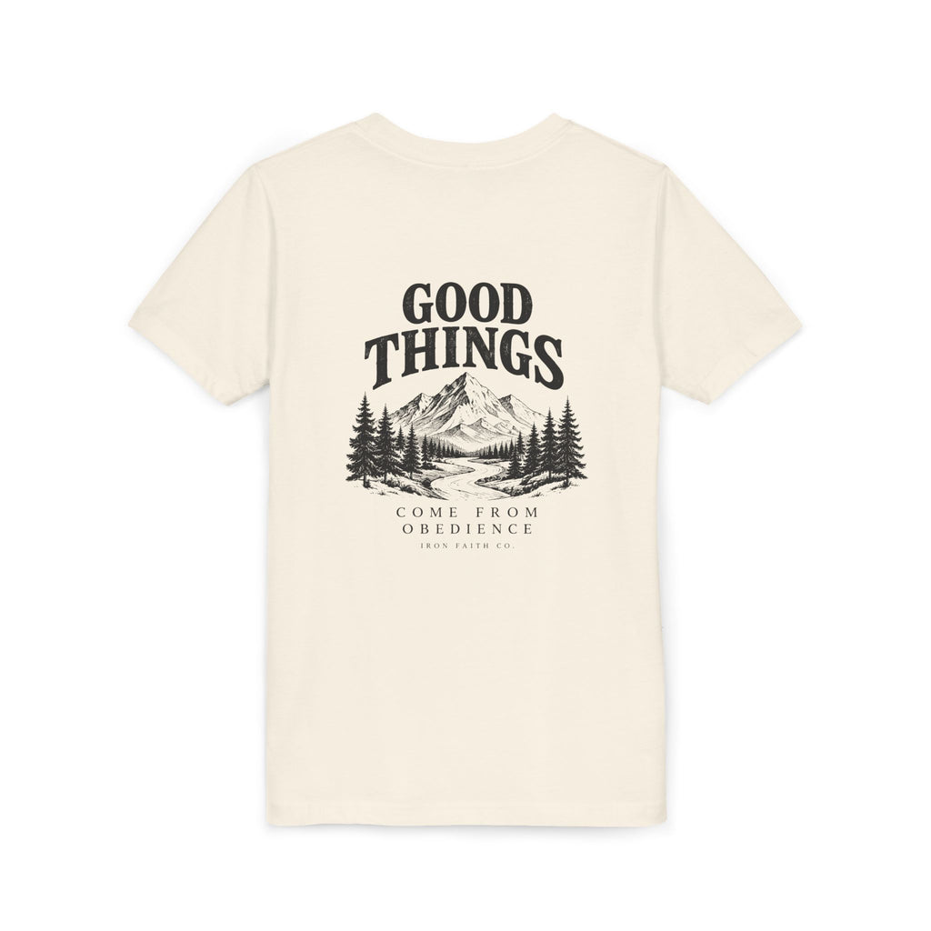 Good Things Come From Obedience Youth Tee – Back Print
