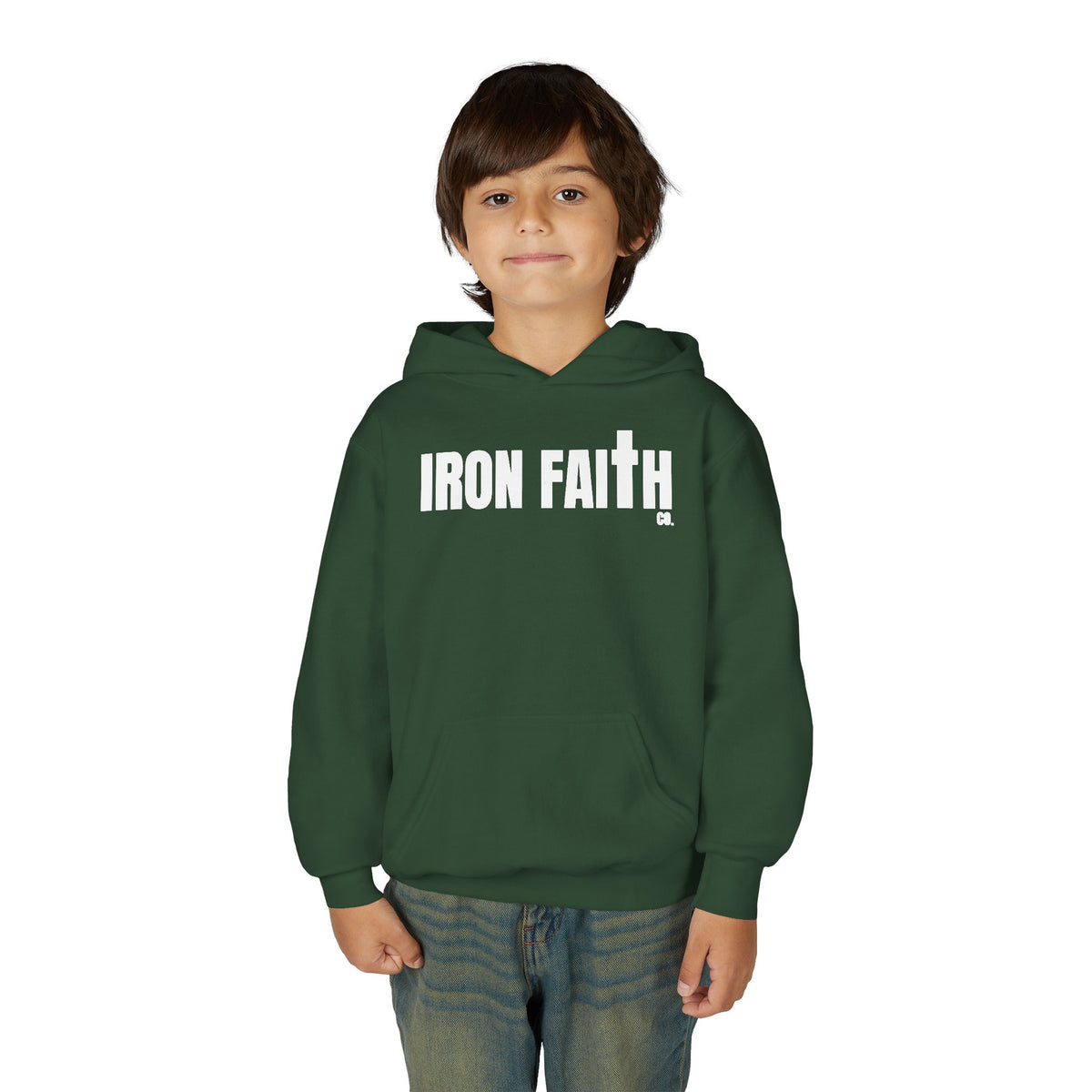 Iron Faith Co. Wordmark Youth Hoodie