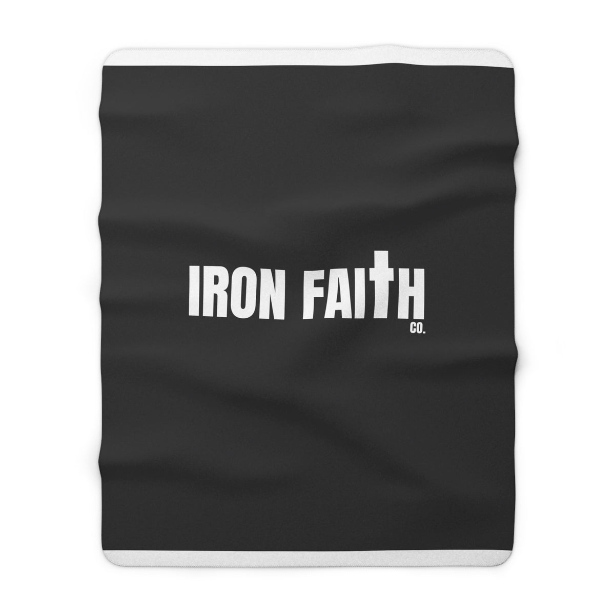 Iron Faith Co. Wordmark Sherpa Fleece Blanket
