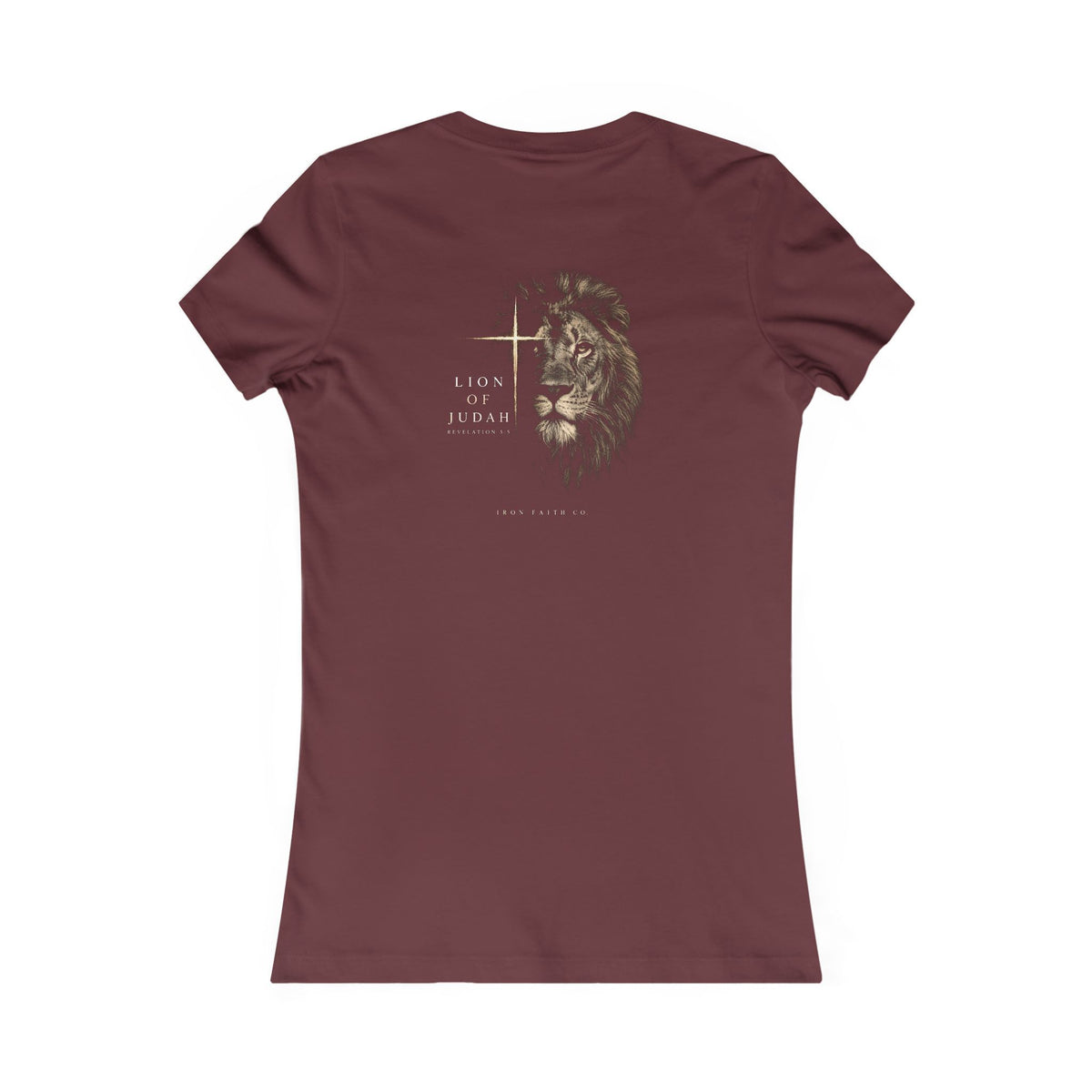 Lion of Judah Women's Fitted Tee – Back Print
