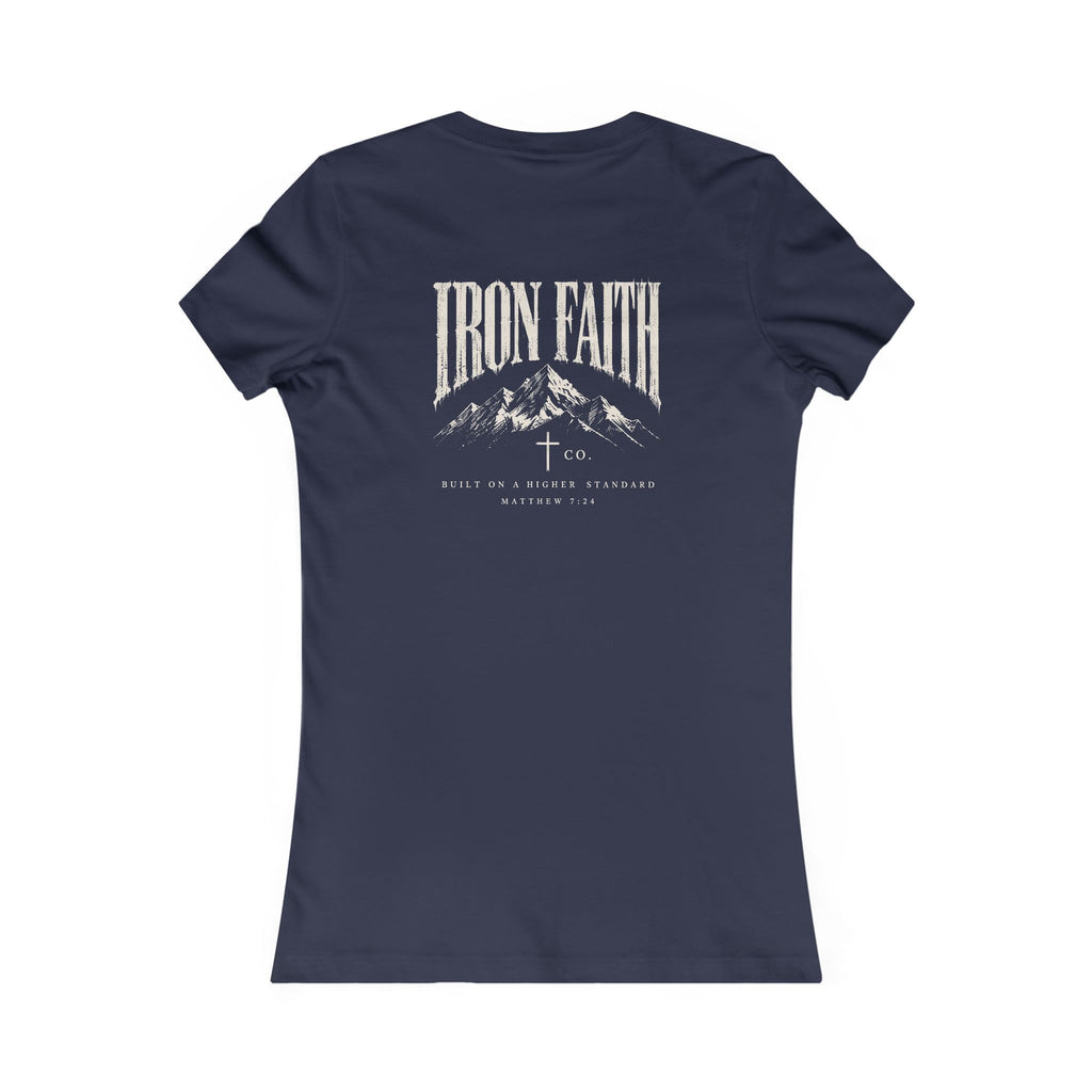 Built on a Higher Standard Women's Fitted Tee – Back Print