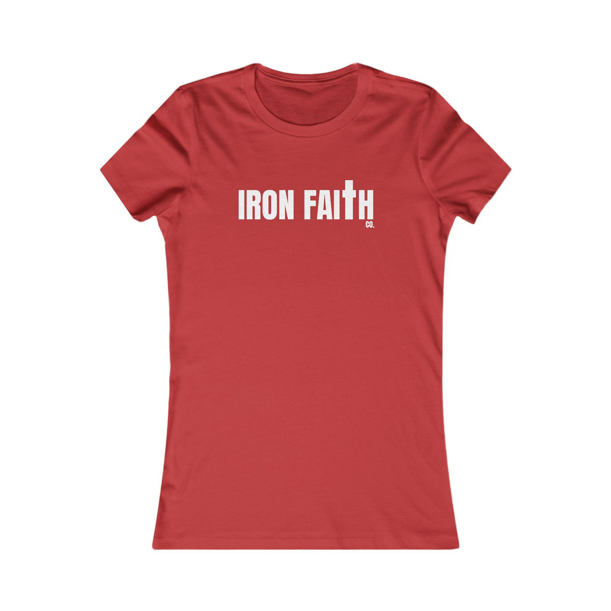 Iron Faith Co. Wordmark Women's Fitted Tee