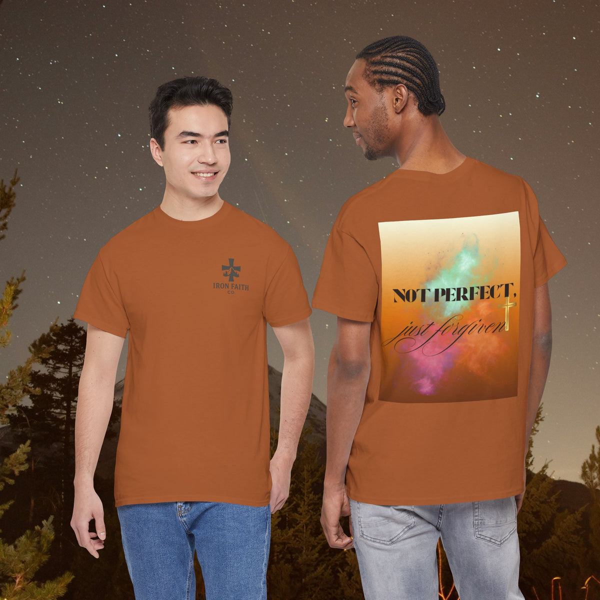 Iron Faith Co - Not Perfect, Just Forgiven - Unisex Heavy Cotton T-Shirt - photo 21 of 30