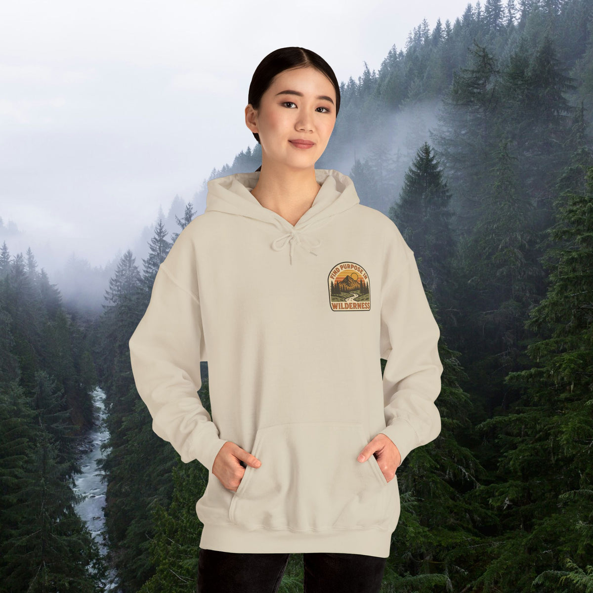 Find purpose in wilderness | Iron Faith Co. | Comfortable Heavy Blend Sweatshirt