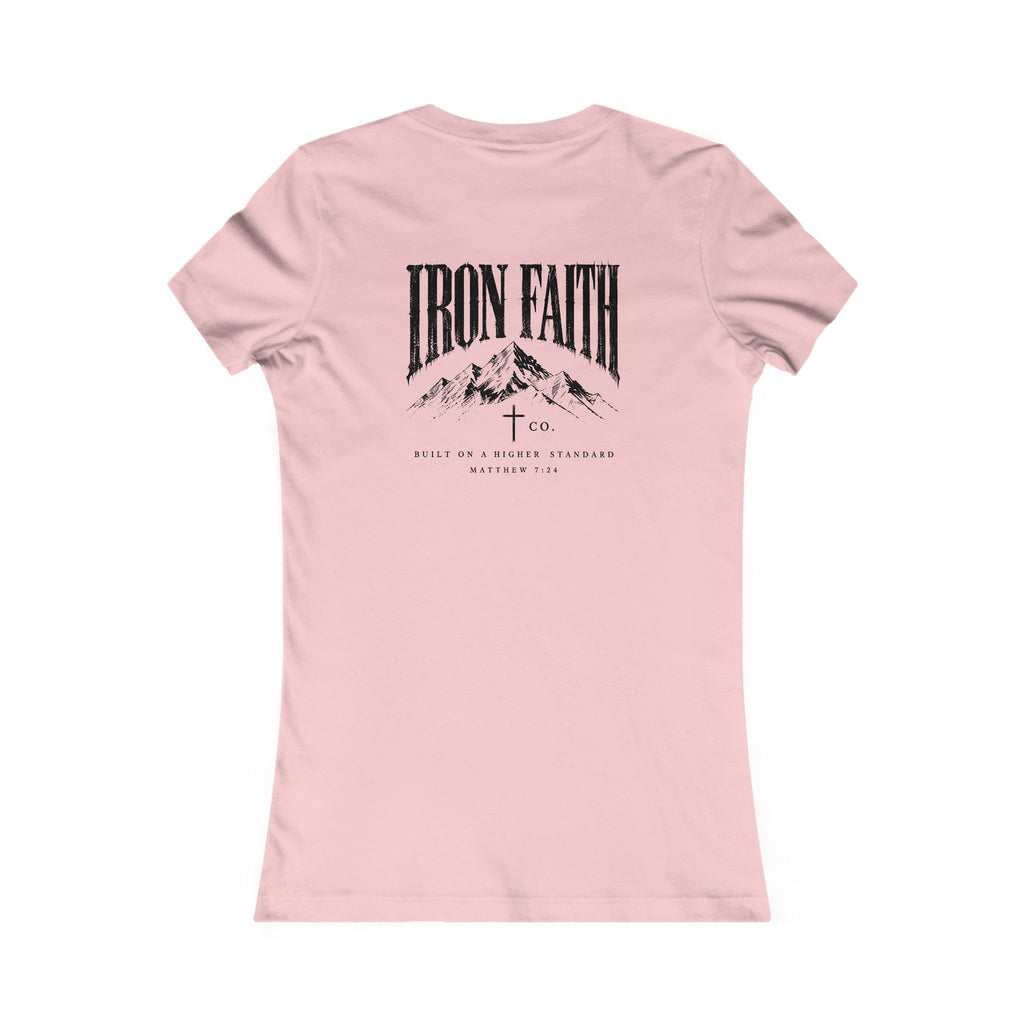 Built on a Higher Standard Women's Fitted Tee – Back Print
