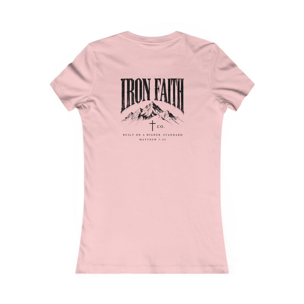 Built on a Higher Standard Women's Fitted Tee – Back Print