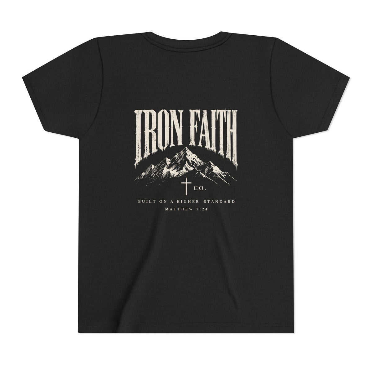 Built on a Higher Standard Youth Tee – Back Print
