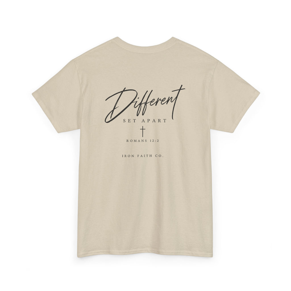 Different Romans 12:2 Tee – Back Print