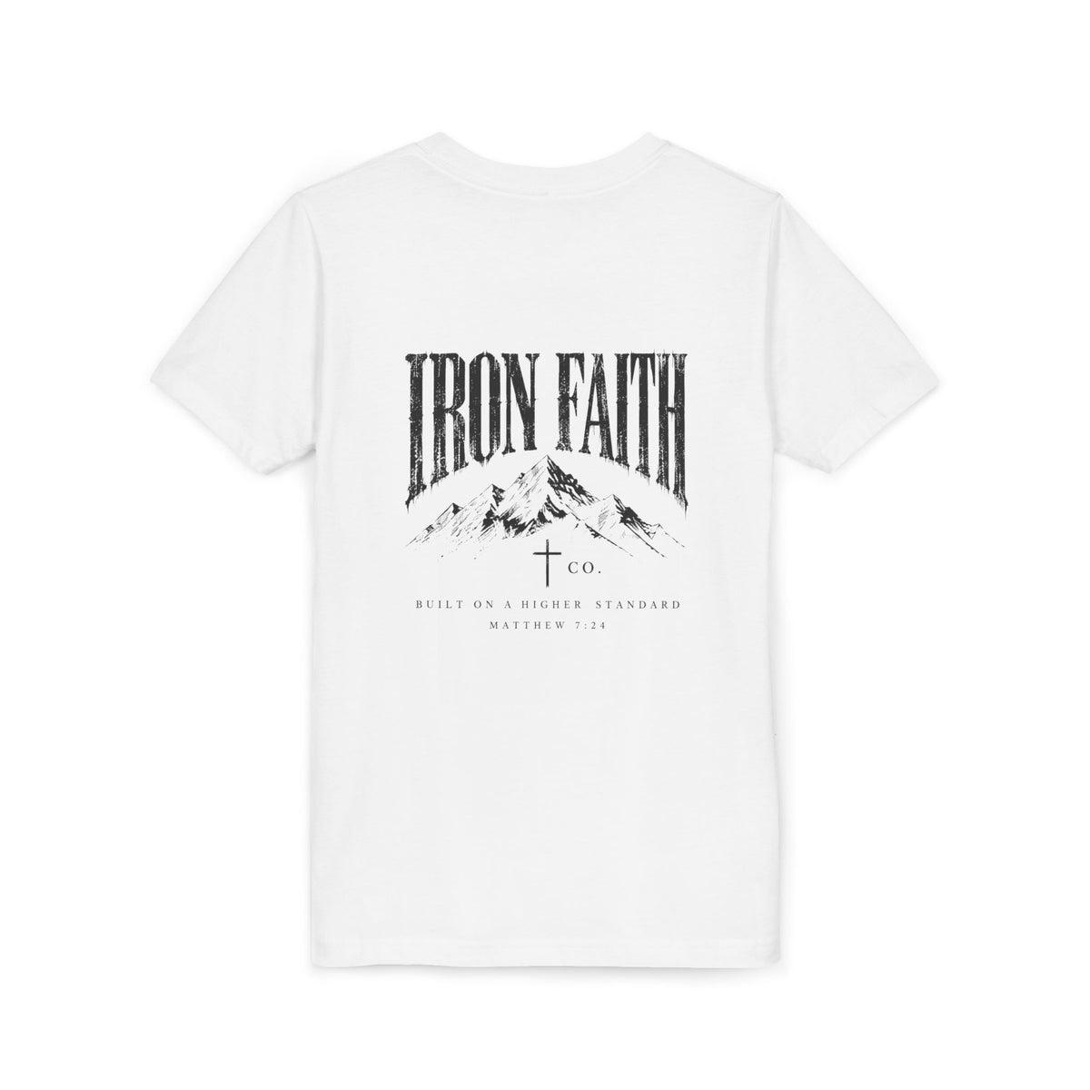 Built on a Higher Standard Youth Tee – Back Print