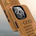 "GOD Designed Me" Floral iPhone Case