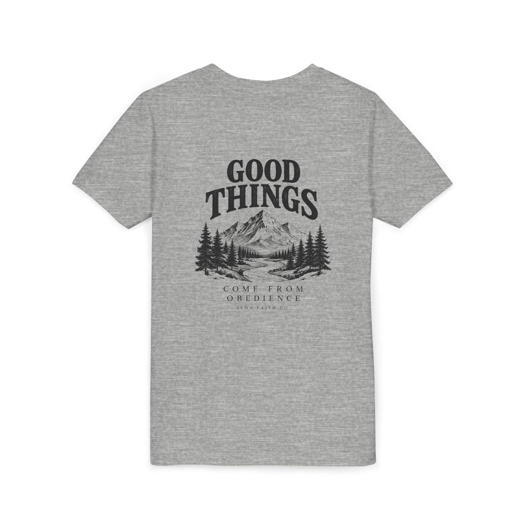 Good Things Come From Obedience Youth Tee – Back Print