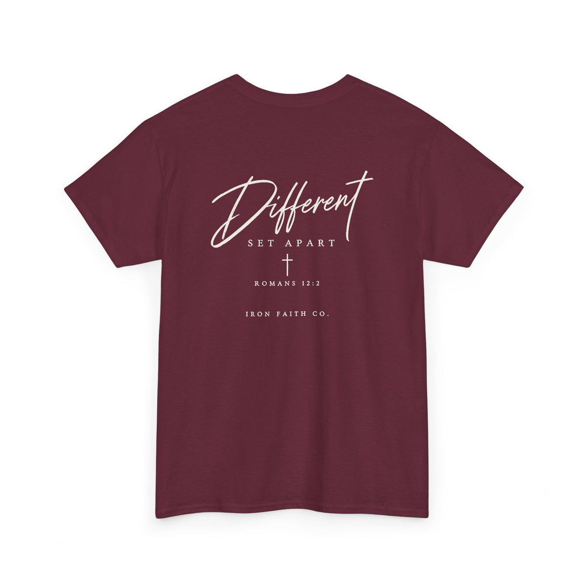 Different Romans 12:2 Tee – Back Print