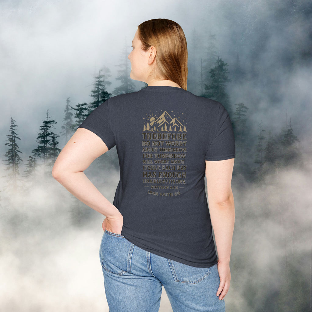 Iron Faith Co. | Matthew 6:34 T-shirt