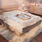 Faithfulness Produces Fruit Velveteen Plush Blanket — Inspirational Throw with Fruit Illustration - photo 4 of 5