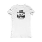 Good Things Come From Obedience Women's Fitted Tee – Back Print