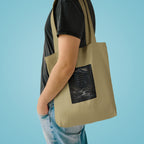 The He Leads Psalm 23 Tote Bag shown in a styled everyday scene (product mockup)