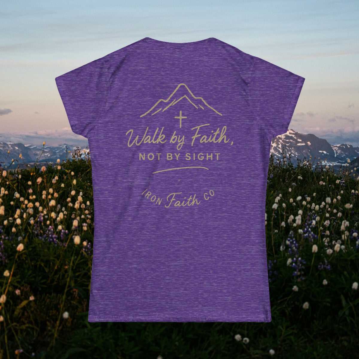 Iron Faith Co. | Walk by Faith | Women's Softstyle Tee
