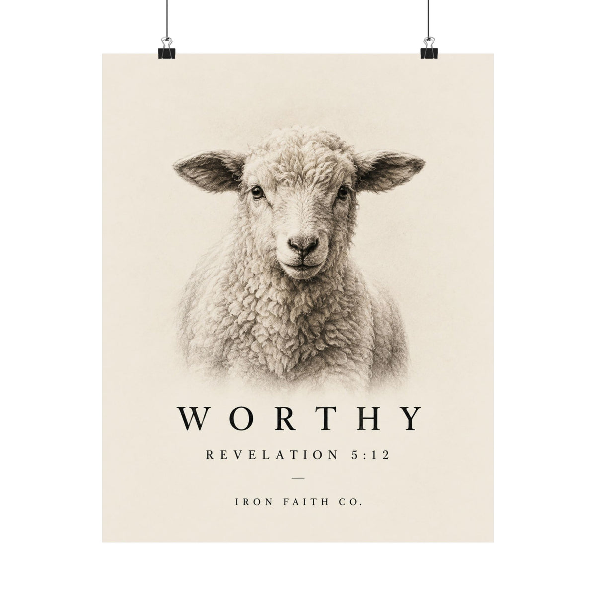 Worthy Revelation 5:12 Poster