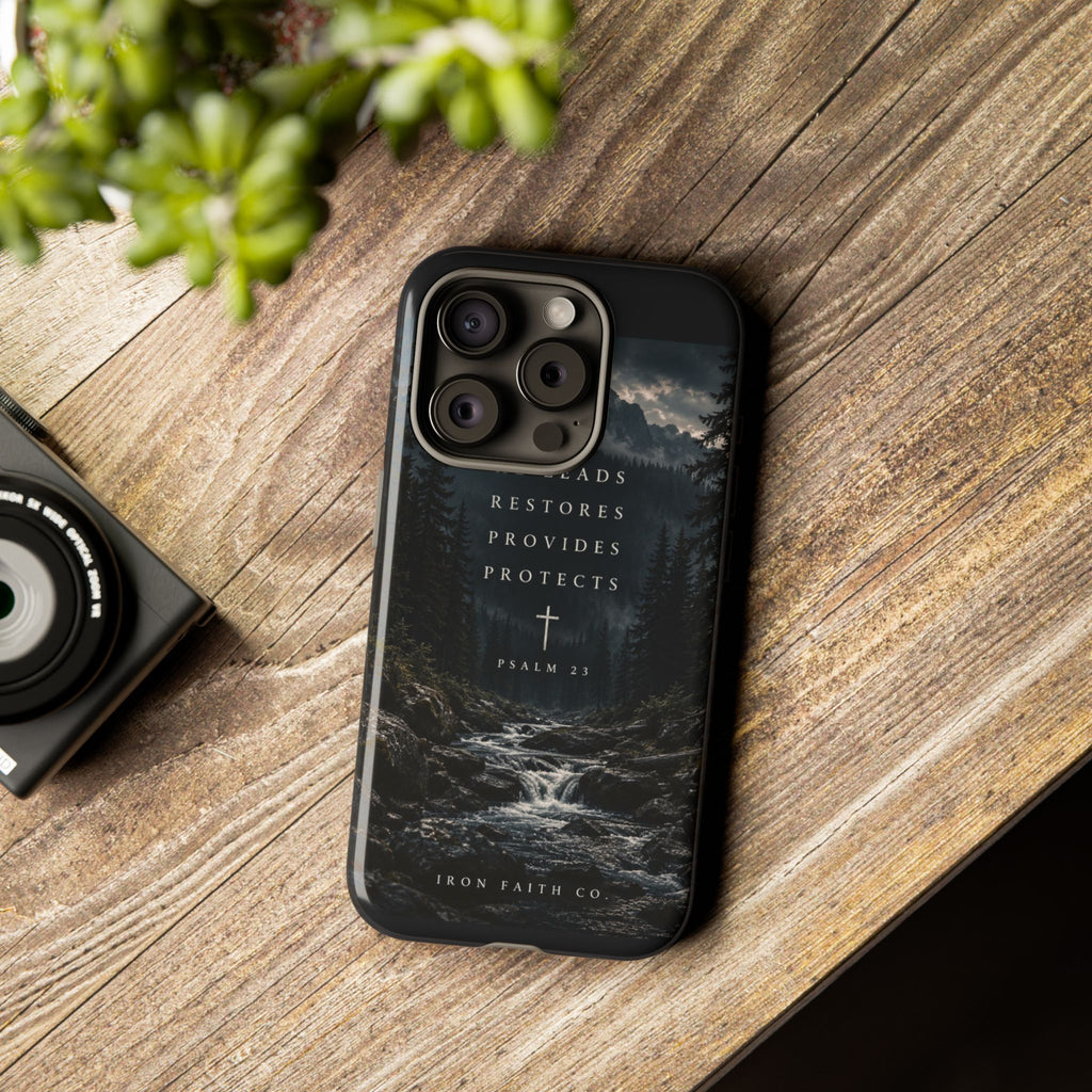 He Leads Psalm 23 Phone Case