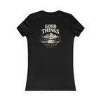 Good Things Come From Obedience Women's Fitted Tee – Back Print