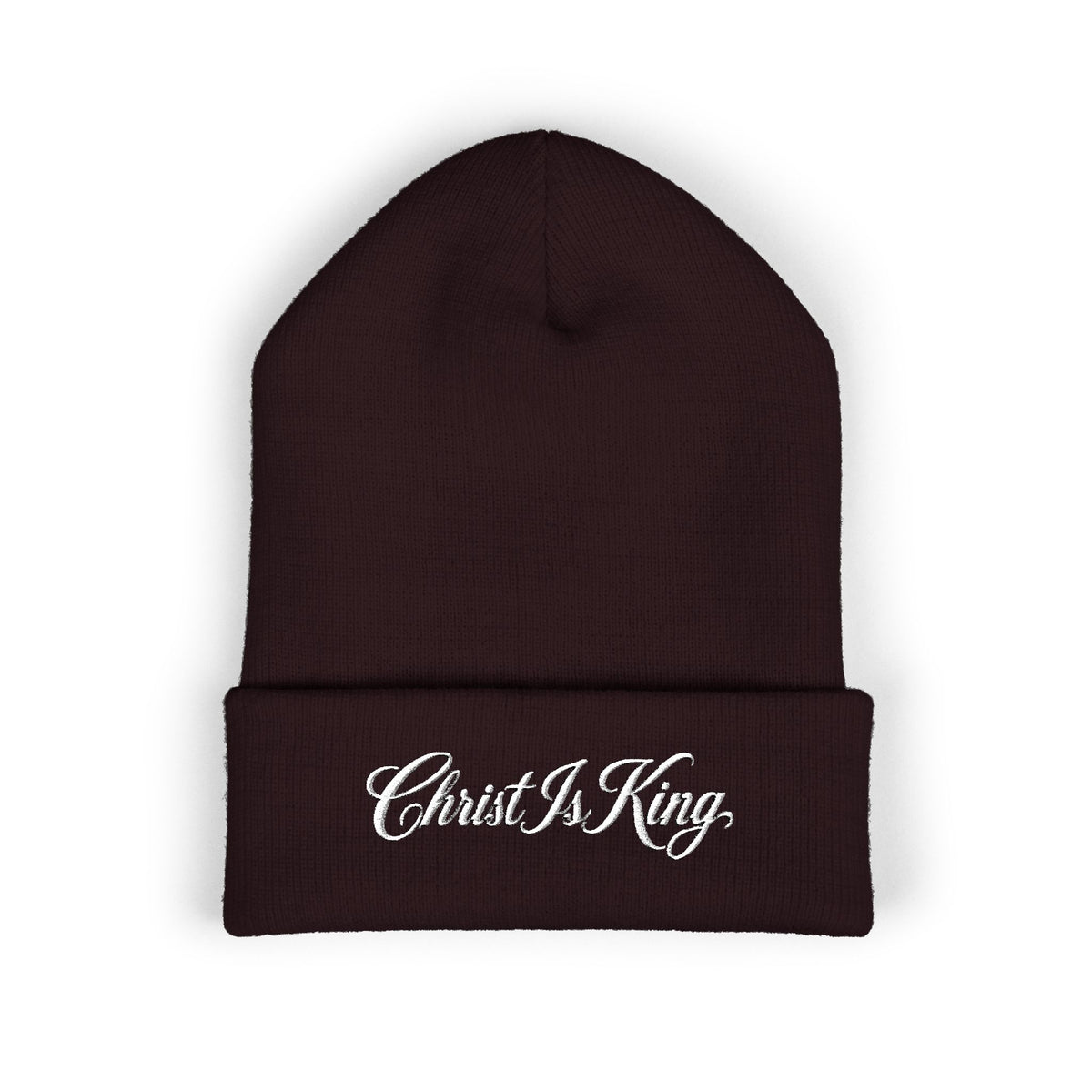 Christ Is King Embroidered Cuffed Beanie