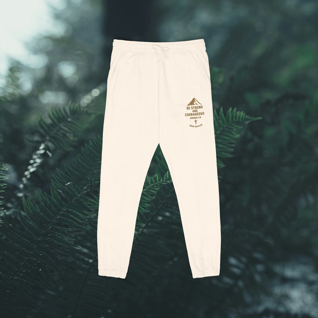 Be strong and courageous Joshua 1:9 - Iron Faith Co. Cozy Fleece Sweatpants - photo 3 of 8