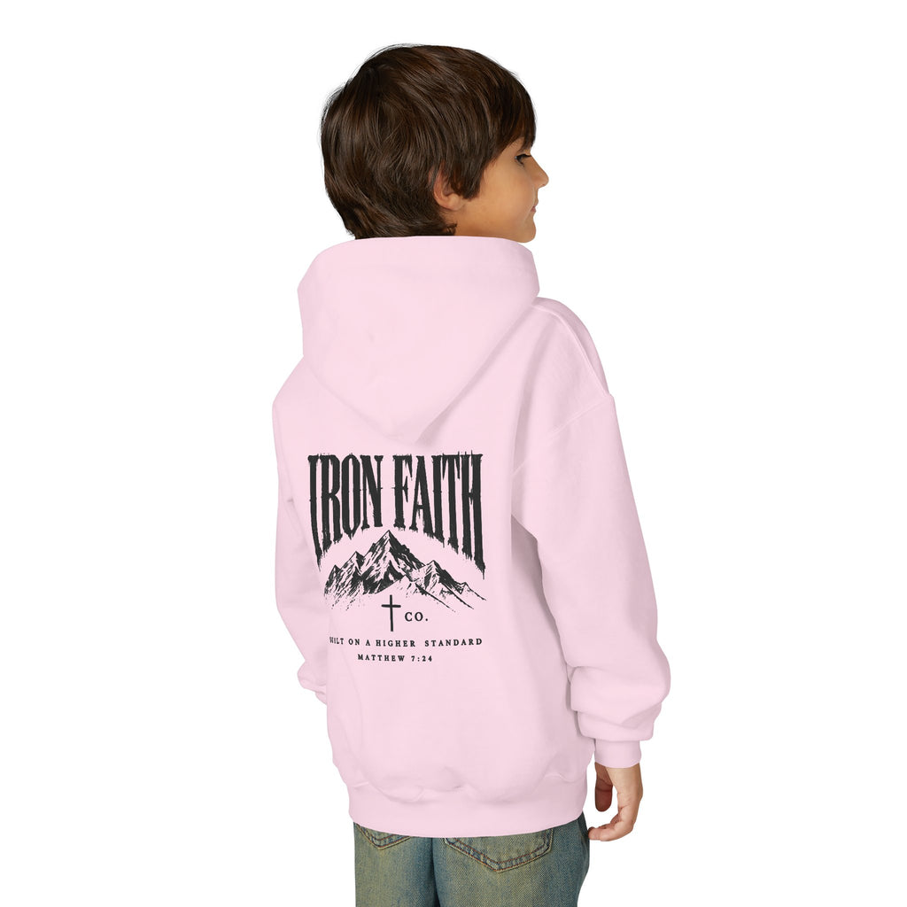 Built on a Higher Standard Youth Hoodie – Back Print