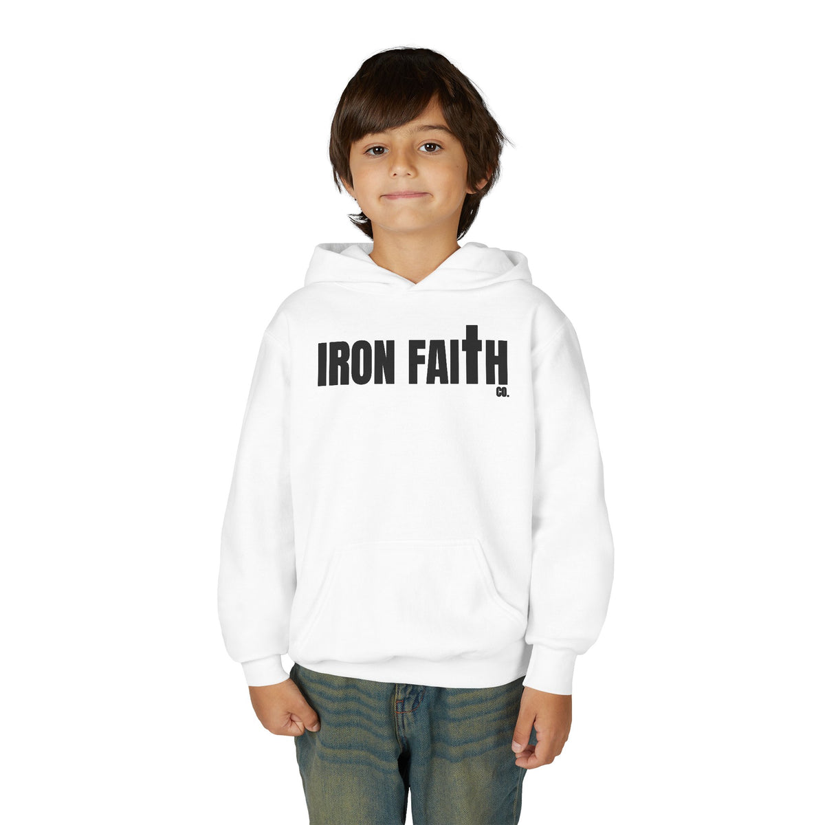 Iron Faith Co. Wordmark Youth Hoodie