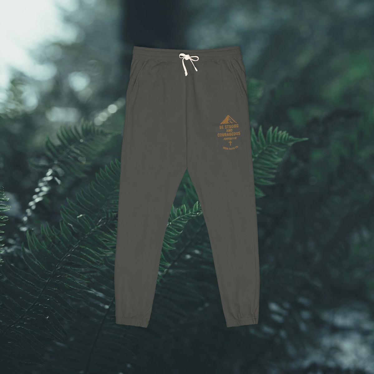 Be strong and courageous Joshua 1:9 - Iron Faith Co. Cozy Fleece Sweatpants - photo 2 of 8