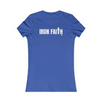 Iron Faith Co. Wordmark Women's Fitted Tee – Back Print