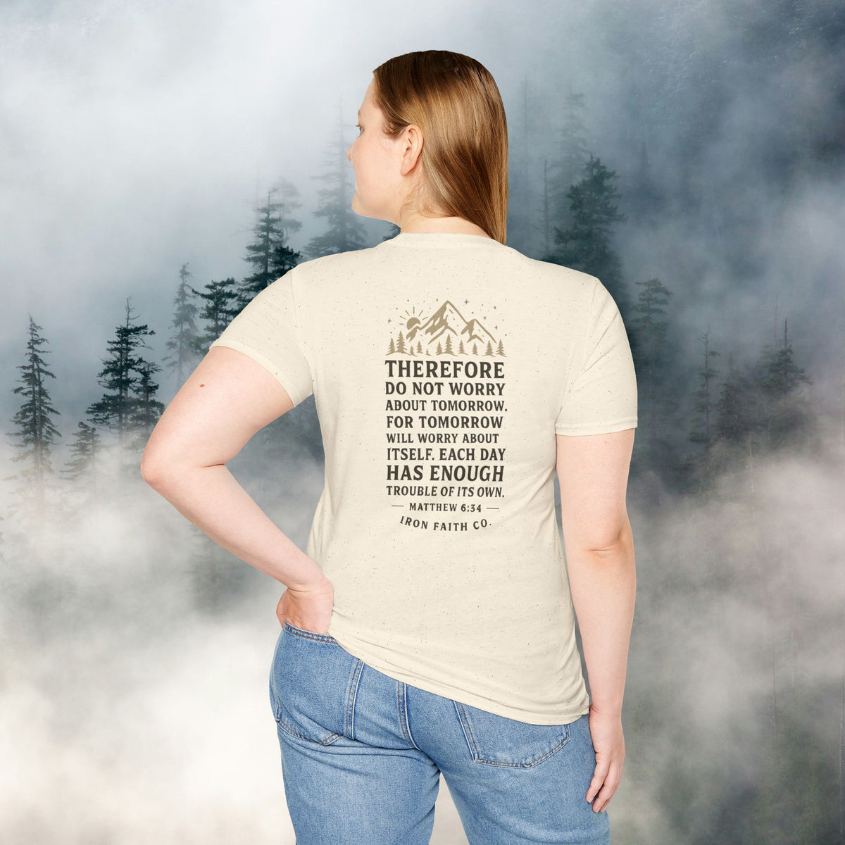 Iron Faith Co. | Matthew 6:34 T-shirt