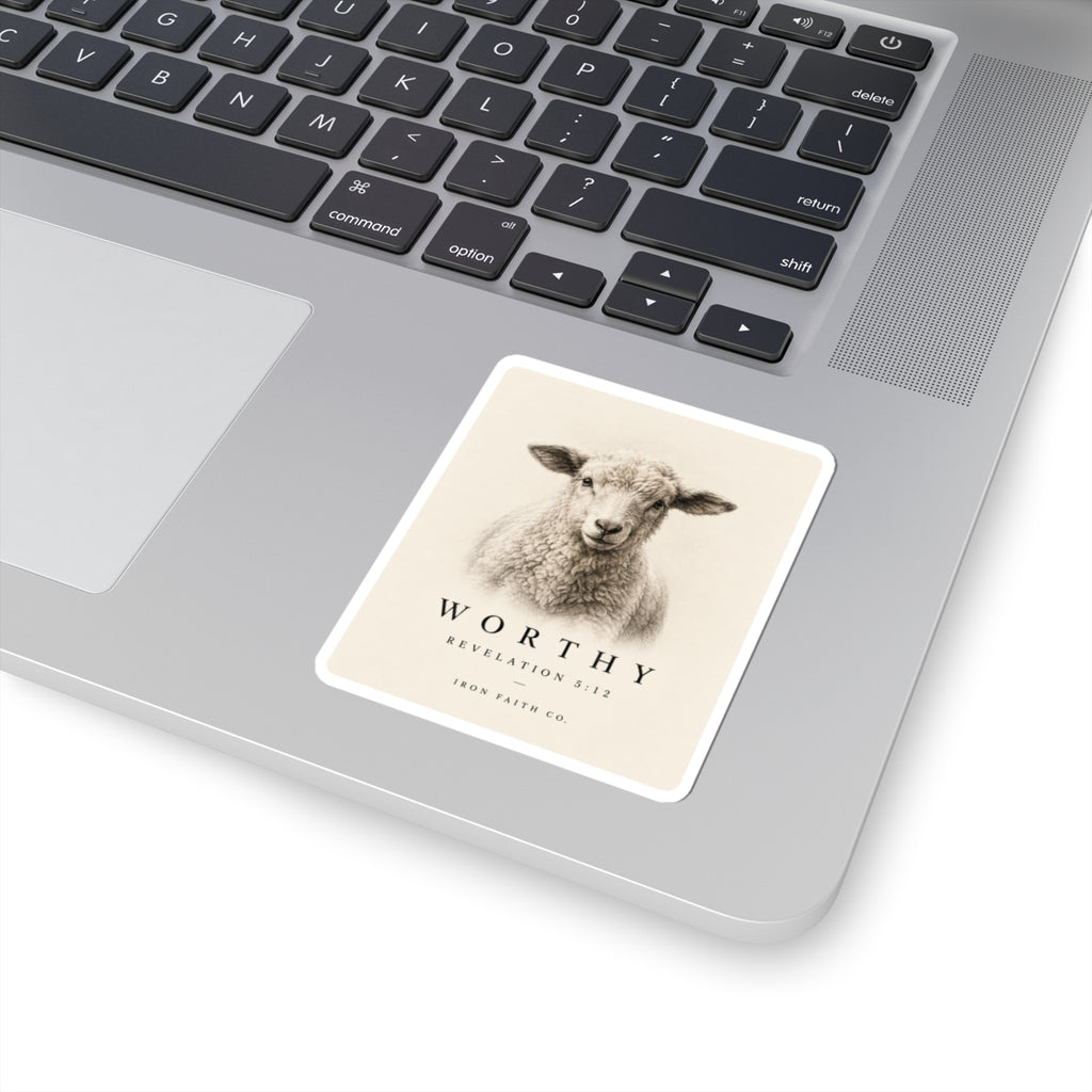 Worthy Revelation 5:12 Sticker