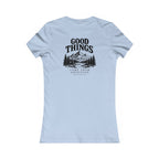 Good Things Come From Obedience Women's Fitted Tee – Back Print
