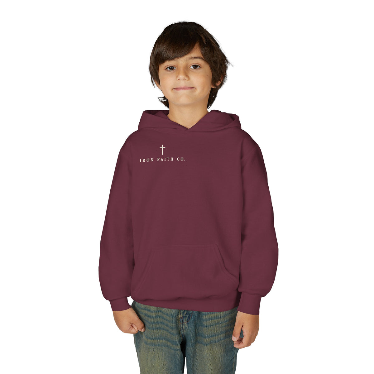Built on a Higher Standard Youth Hoodie – Back Print