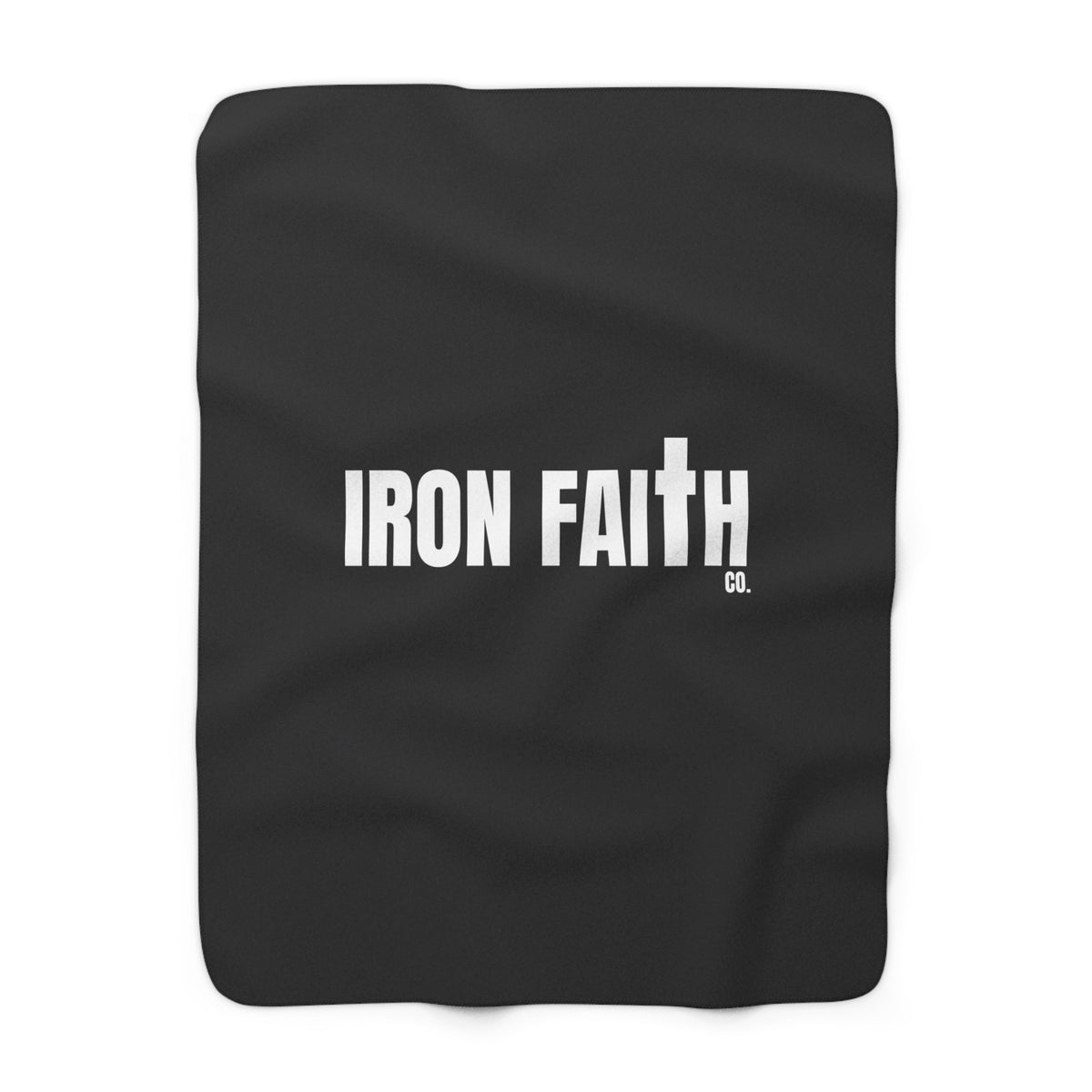 Iron Faith Co. Wordmark Sherpa Fleece Blanket