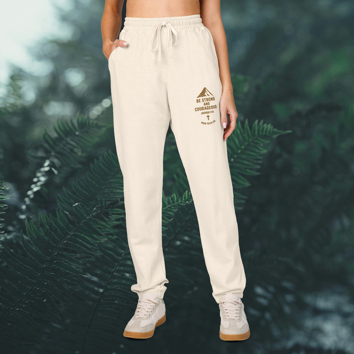 Be strong and courageous Joshua 1:9 - Iron Faith Co. Cozy Fleece Sweatpants - photo 1 of 8