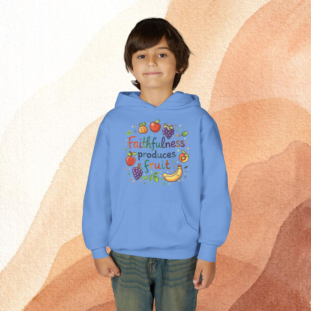 Youth Hoodie — Faithfulness Produces Fruit Kids Hooded Sweatshirt - photo 1 of 30