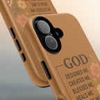 "GOD Designed Me" Floral iPhone Case