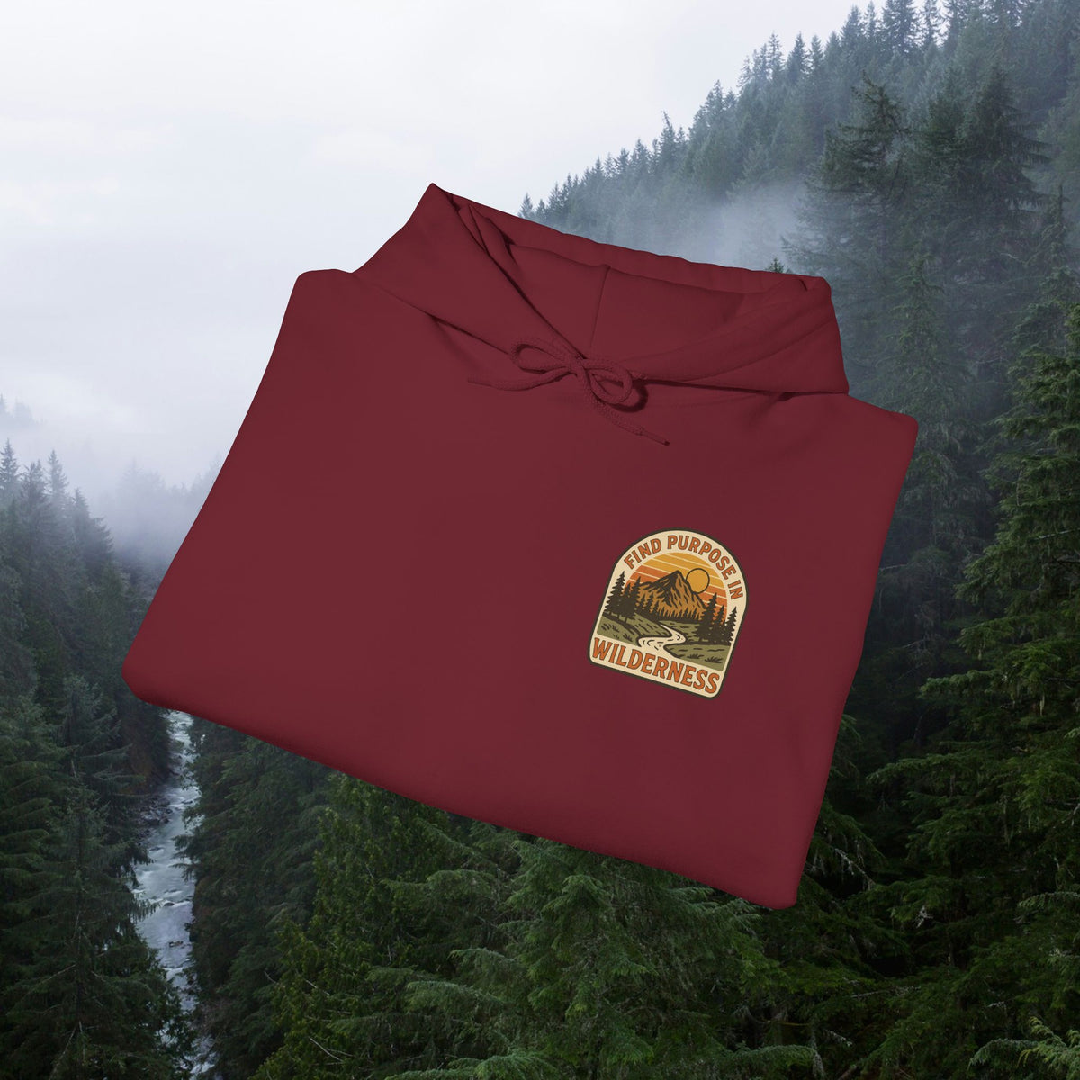 Find purpose in wilderness | Iron Faith Co. | Comfortable Heavy Blend Sweatshirt