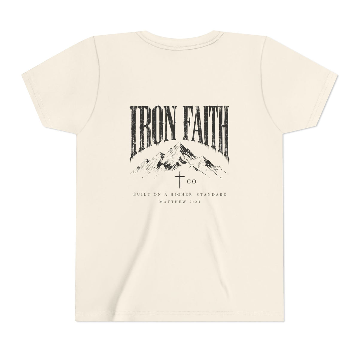 Built on a Higher Standard Youth Tee – Back Print