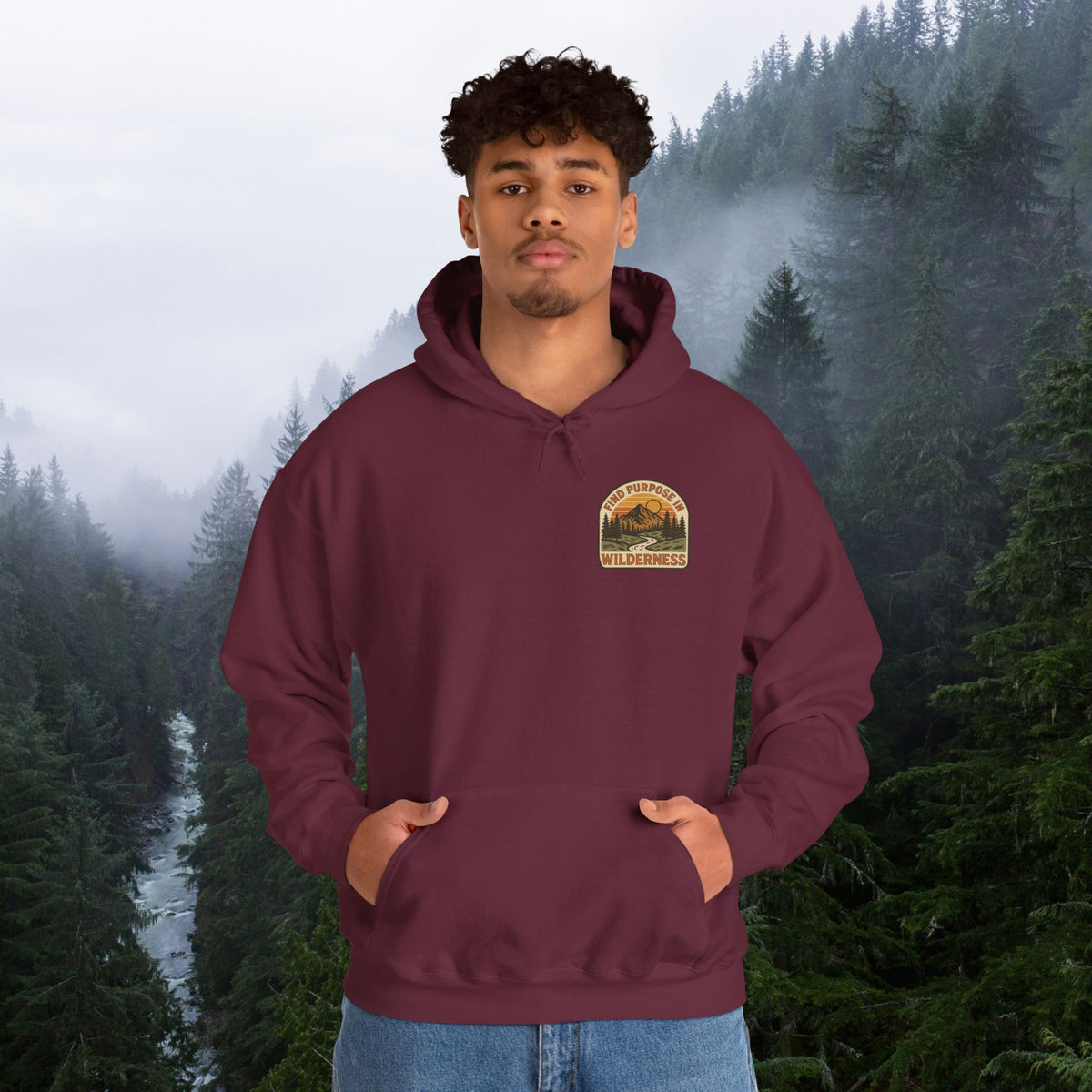 Find purpose in wilderness | Iron Faith Co. | Comfortable Heavy Blend Sweatshirt