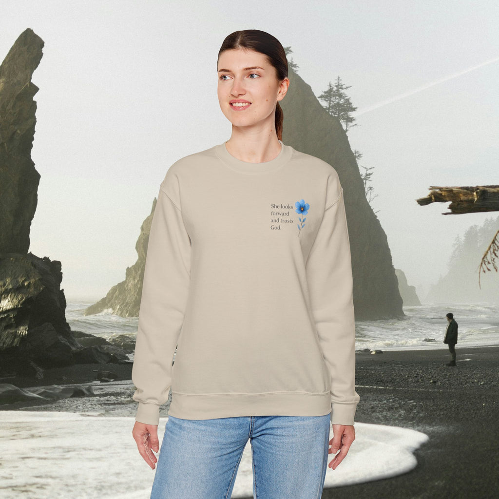 She Looks Back and Thanks God Floral Sweatshirt - Iron Faith Co. - photo 8 of 24