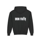 Iron Faith Co. Wordmark Youth Hoodie – Back Print