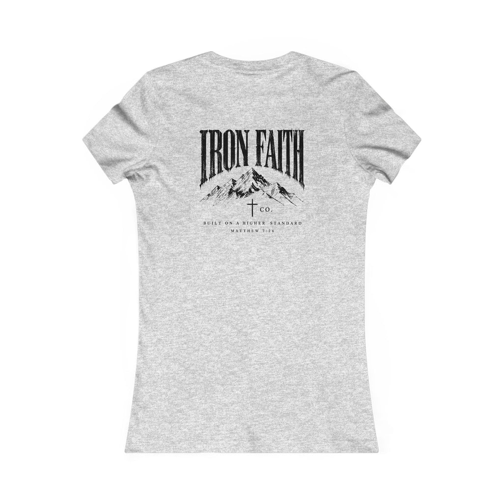 Built on a Higher Standard Women's Fitted Tee – Back Print