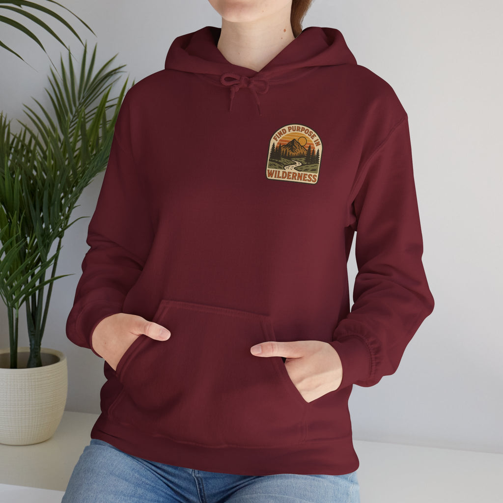 Find purpose in wilderness | Iron Faith Co. | Comfortable Heavy Blend Sweatshirt