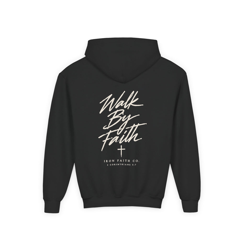 Walk By Faith Youth Hoodie – Back Print