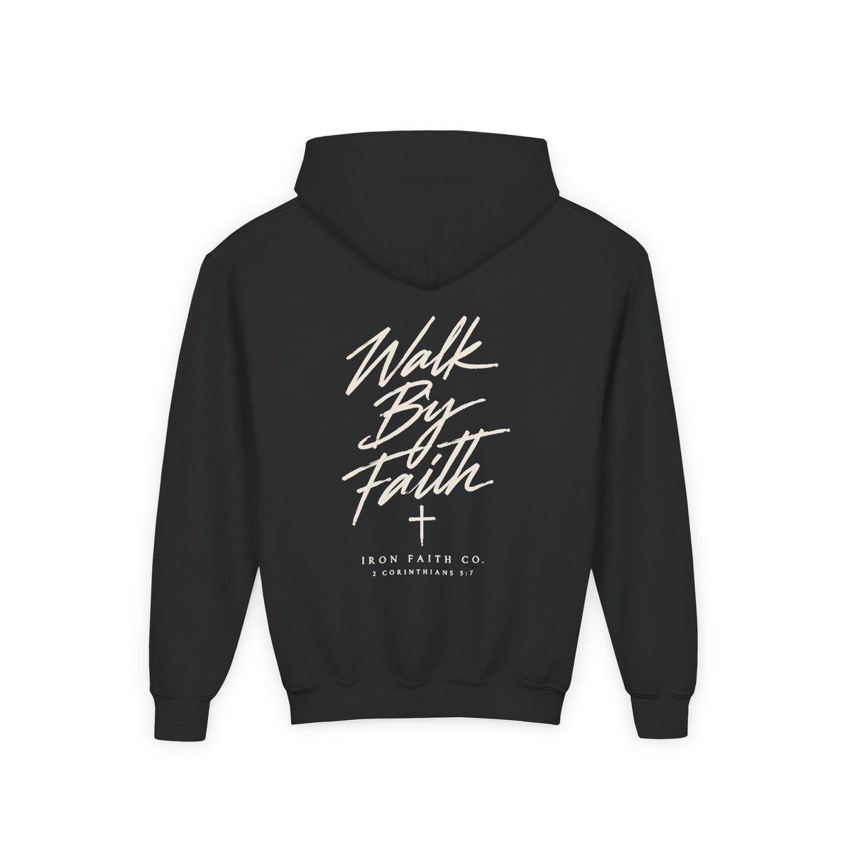 Walk By Faith Youth Hoodie – Back Print